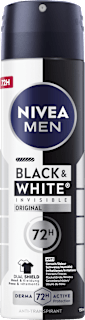 NIVEA MEN spray déodorant antitranspirant Black & White Invisible Original (150 ml)