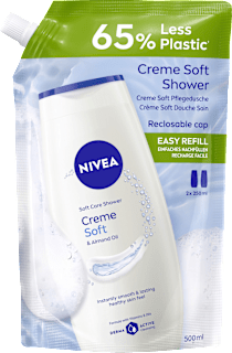 NIVEA Gel douche Crème Soft & huile d'amande recharge (500 ml)