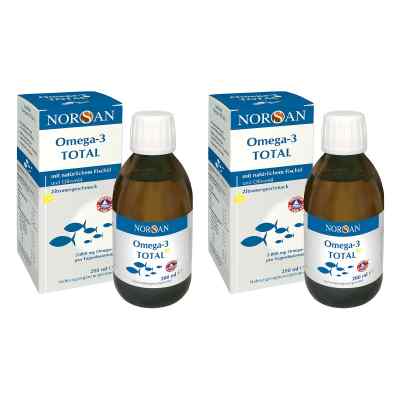 Norsan Omega 3 Total huile de poisson liquide au citron (2x200 ml)