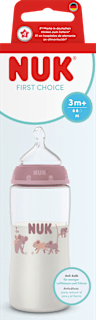 NUK First Choice biberon rose, dès 3 mois, 300 ml, 1 pièce