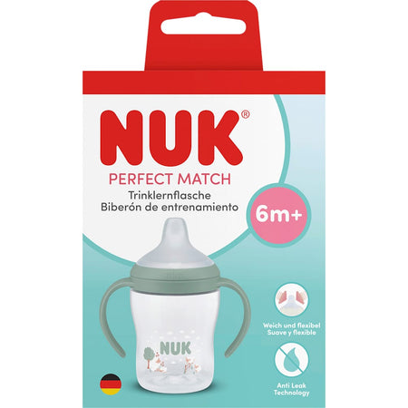NUK Perfect Match gobelet d'apprentissage, vert, dès 6 mois, 150 ml, 1 pièce