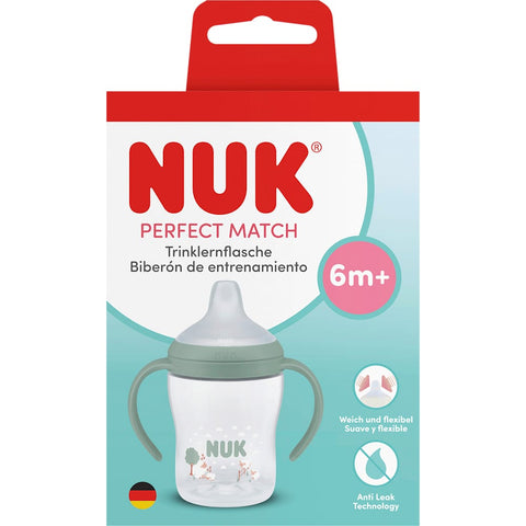 NUK Perfect Match gobelet d'apprentissage, vert, dès 6 mois, 150 ml, 1 pièce