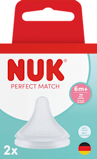 NUK Perfect Match tétine en silicone Flow Control, dès le 6e mois (2 pièces)