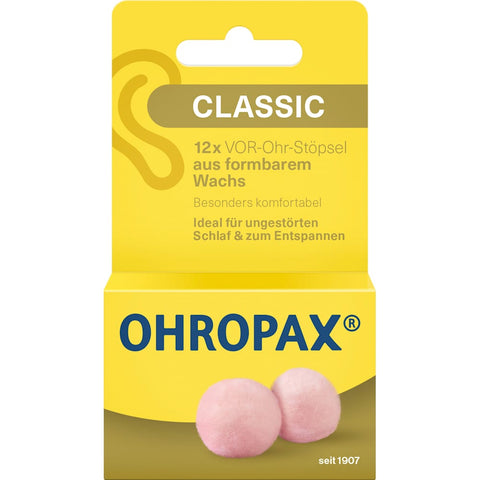 Ohropax Bouchons d'oreilles Classic (12 pièces)