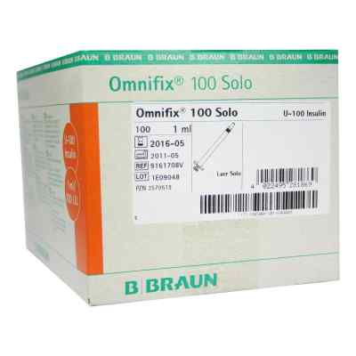 Omnifix Seringue à insuline U-100 jetable (1 ml) (100 pièces)