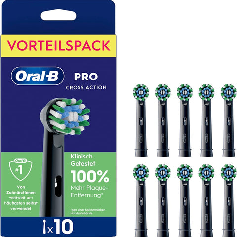 Oral-B PRO CrossAction Black Brush Heads (10 count)