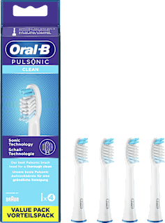 Oral-B Pulsonic Clean têtes de brosse, pack avantageux (4 pièces)