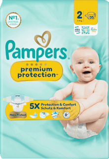 Pampers Premium Protection New Baby couches taille 2 Mini (4-8 kg), 35 pièces