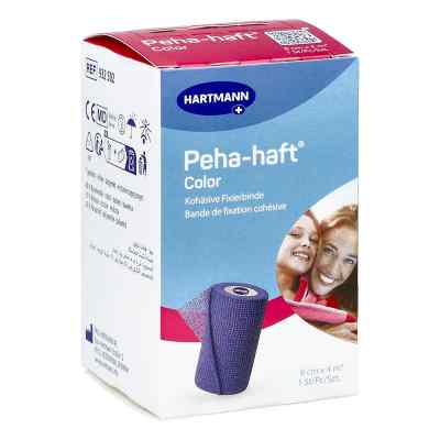 Peha-haft Color bande de fixation sans latex 8 cm x 4 m bleu (1 pièce)