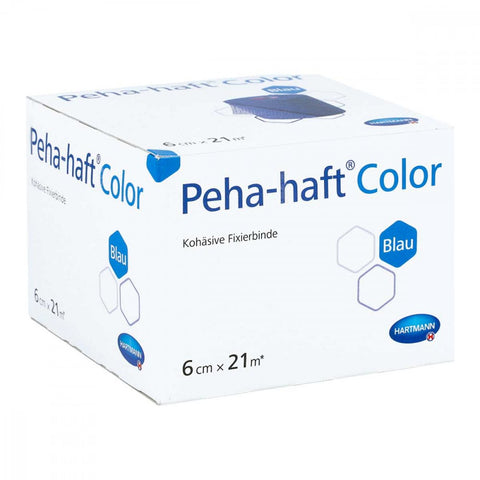 Peha-haft Color bande de fixation sans latex 6 cm x 21 m bleu (1 pièce)