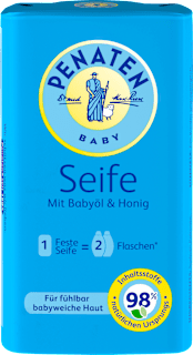 Penaten Savon en pain à l'huile pour bébé et au miel (90 g)