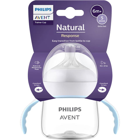 PHILIPS AVENT Natural Response gobelet d'apprentissage blanc/bleu (150 ml, 1 pièce)