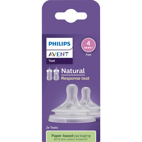 PHILIPS AVENT tétine Natural Response en silicone, débit 4 (2 pièces)