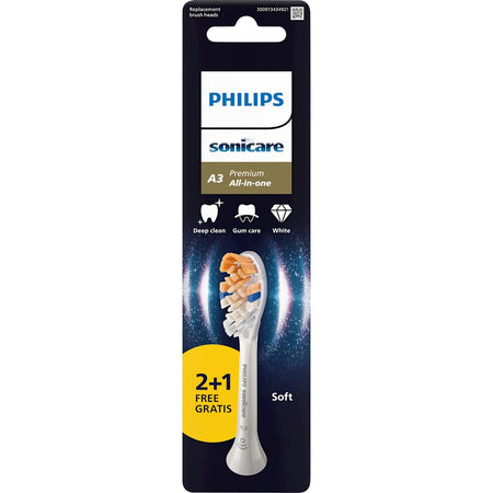 Philips Sonicare Brossettes A3 Premium All-in blanc (3 pièces)