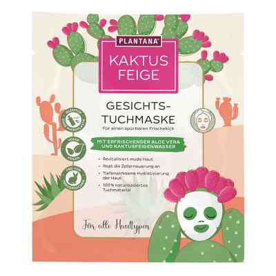PLANTANA Masque en tissu visage figue de barbarie à l'aloès (1 pièce)