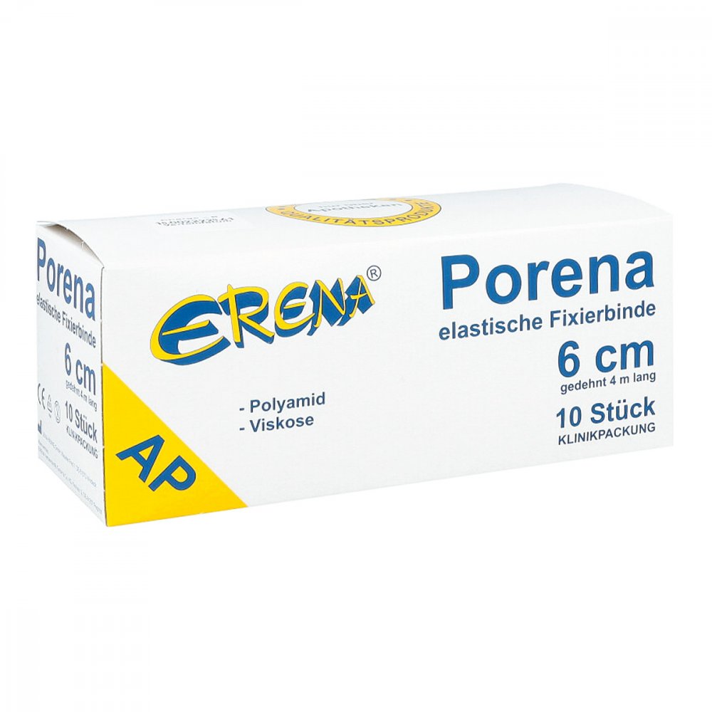 Porena bande de gaze élastique 6 cm blanche sans cellophane (10 pièces)