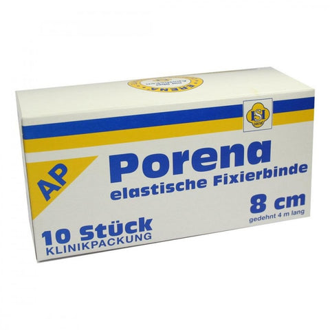 Porena bande de gaze élastique blanche 8 cm sans cellophane (10 pièces)
