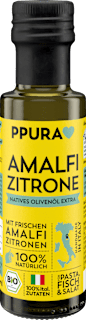 PPURA huile d'olive extra vierge "citron d'Amalfi" avec citrons d'Amalfi frais (100 ml)