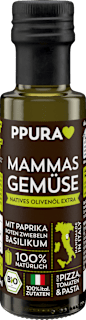 PPURA huile d'olive vierge extra 'Mammas Gemüse' avec poivron, oignons rouges et basilic (100 ml)