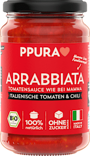 PPURA Sauce tomate Arrabbiata, tomates fruitées et piment (340 g)