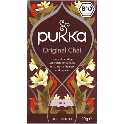 Pukka thé épicé Original Chai à la cannelle, à la cardamome et au gingembre (20 sachets), 40 g