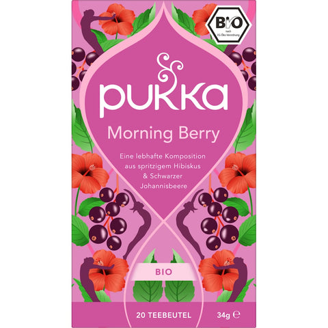 Pukka 'Morning Berry' herbal tea with hibiscus and blackcurrant (20 bags), 34g