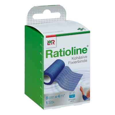 Ratioline acute bandage de fixation cohésif 8 cm x 4 m bleu (1 pièce)
