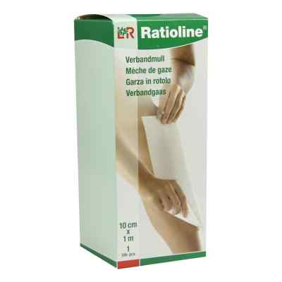 Ratioline acute gaze de pansement 10 cm x 1 m en rouleau (1 pièce)