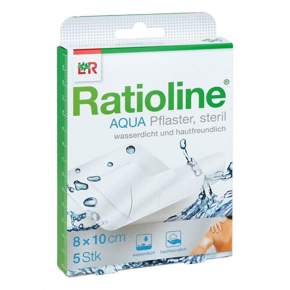 Ratioline aqua pansement de douche Plus stérile (8x10 cm, 5 pièces)