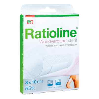 Ratioline pansement stérile 10x8 cm (5 pièces)