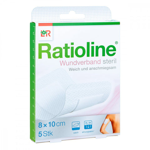 Ratioline pansement stérile 10x8 cm (5 pièces)