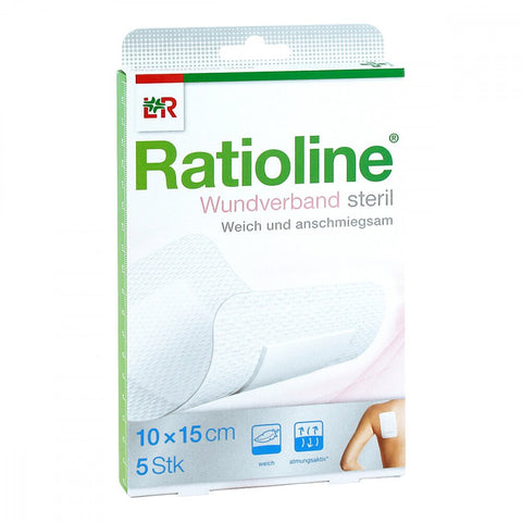 Ratioline pansement 15x10 cm stérile (5 pièces)
