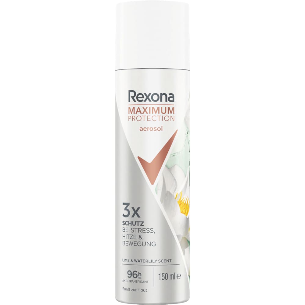Rexona Déodorant spray antitranspirant Maximum Protection Parfum Lime & Nénuphar (150 ml)