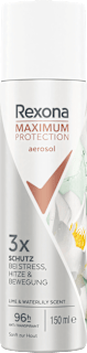 Rexona Déodorant spray antitranspirant Maximum Protection Parfum Lime & Nénuphar (150 ml)