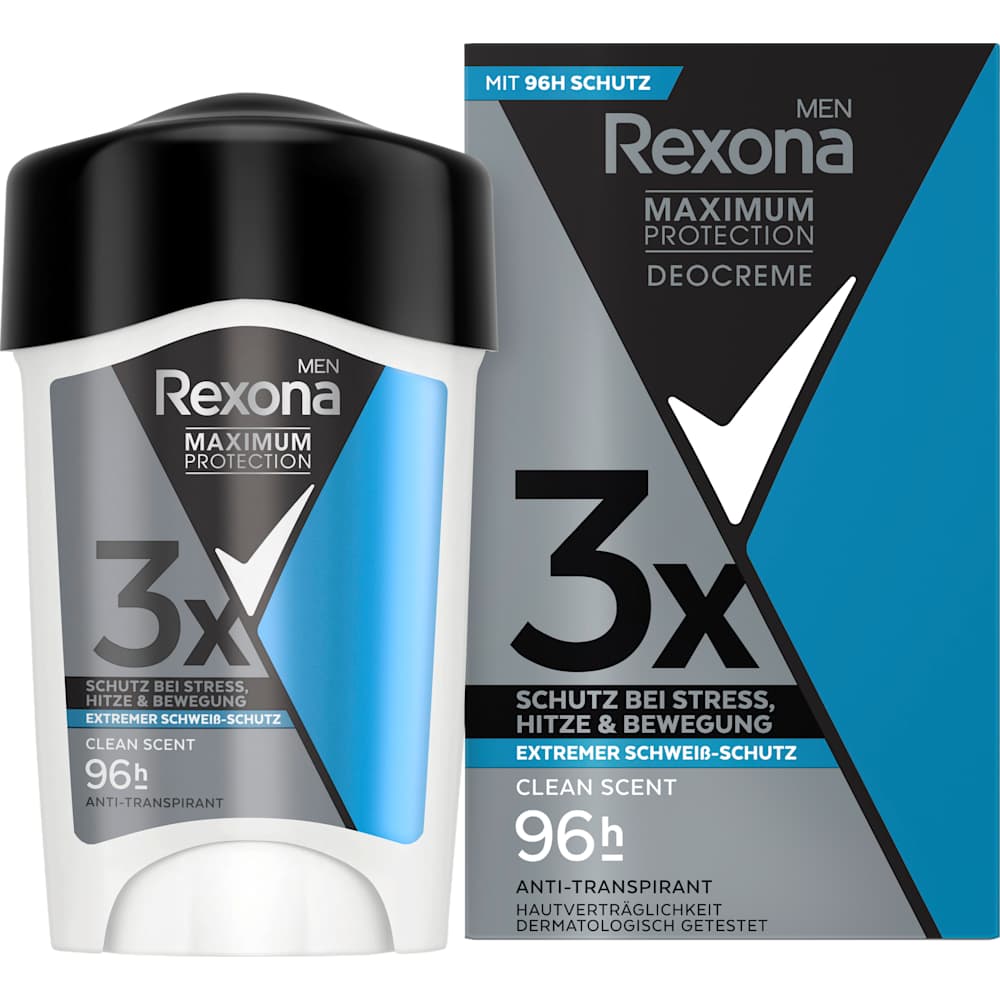 Rexona men Crème antitranspirante Maximum Protection Clean Scent (45 ml)