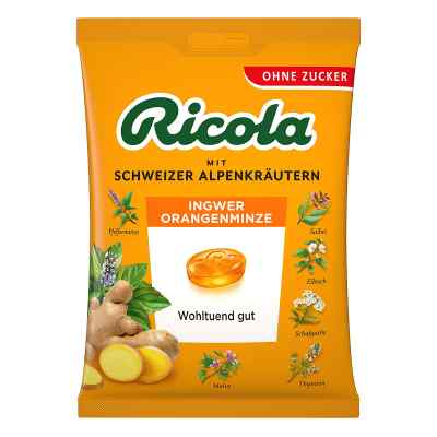 Ricola sachet sans sucre bonbons au gingembre et à la menthe orangée (75 g)