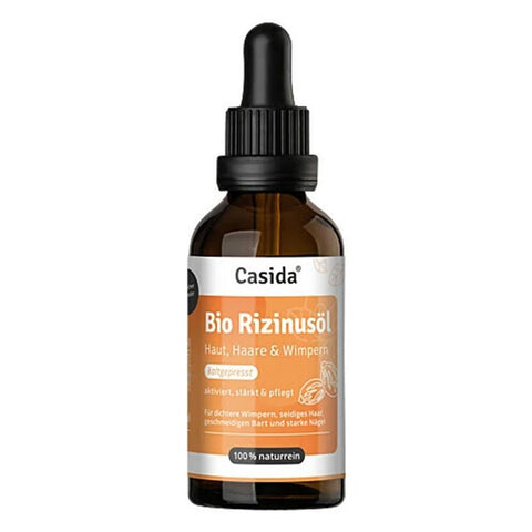 Casida GmbH Huile de ricin pressée à froid bio peau cheveux cils (50 ml)