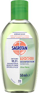 Sagrotan Gel désinfectant pour les mains Aloe Vera, format voyage (50 ml)