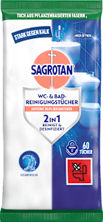 Sagrotan Lingettes nettoyantes désinfectantes pour WC (60 lingettes)