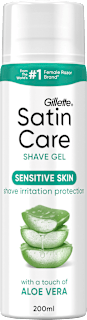 Satin Care gel rasage aloe vera (200 ml)