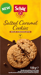 Schär Cookies au caramel salé et au chocolat au lait (8 pièces), sans gluten, 150 g