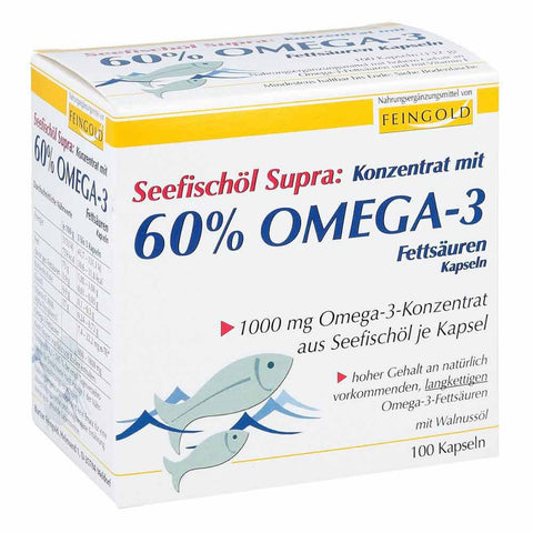 Burton Feingold Huile de poisson Supra avec 60% d'acides gras Omega-3 gélules molles (100 pièces)