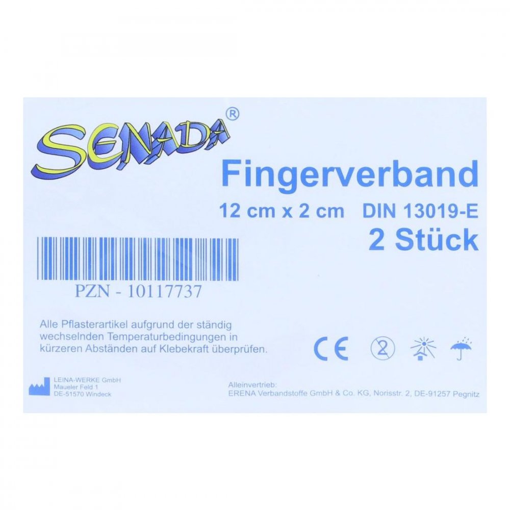 Senada pansement pour doigt 2x12 cm (2 pièces)