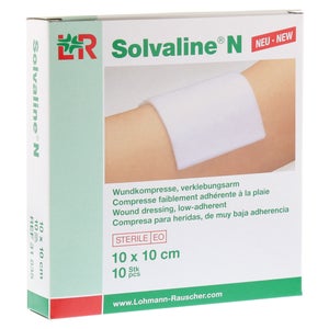 Solvaline N compresses 10x10 cm stériles (10 pièces)