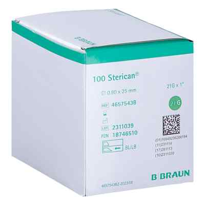 Sterican aiguille à usage unique 21 G 25 mm (100 pièces)