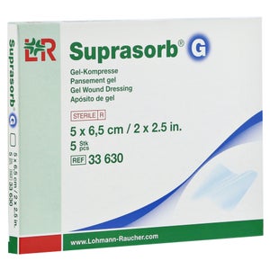 Suprasorb G compresse de gel 5x6,5 cm (5 pièces)