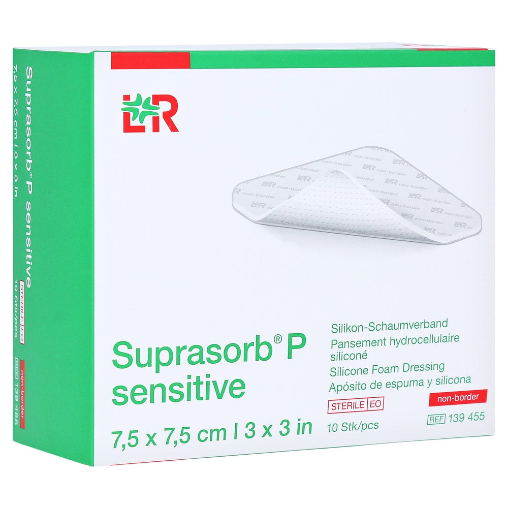 Suprasorb P Sensitive pansement en mousse PU non-bordé (10 pièces)