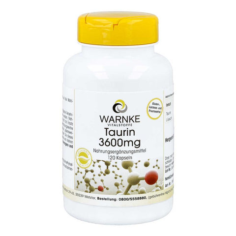 Warnke Vitalstoffe Taurin 3600 mg gélules (120 pièces)