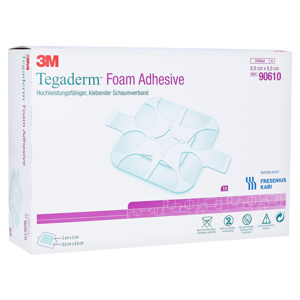 Tegaderm Mousse adhésive FK 8,8x8,8 cm 906 (10 pièces)