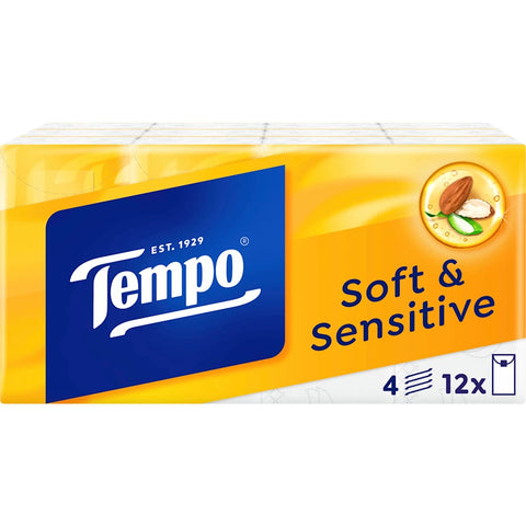 Tempo Soft & Sensitive tissues (108 count)